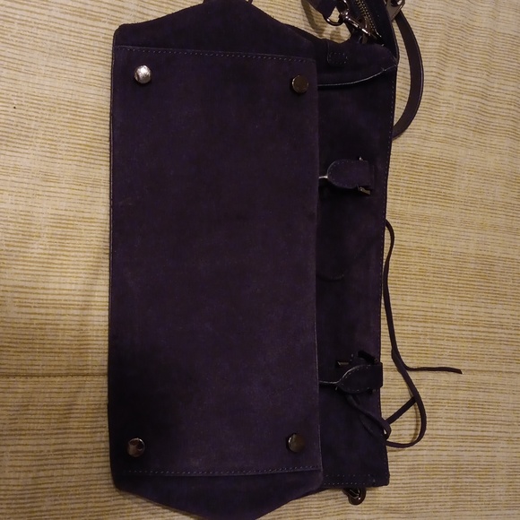 Rebecca Minkoff Suede Navy Crossbody Satchel - Picture 6 of 6